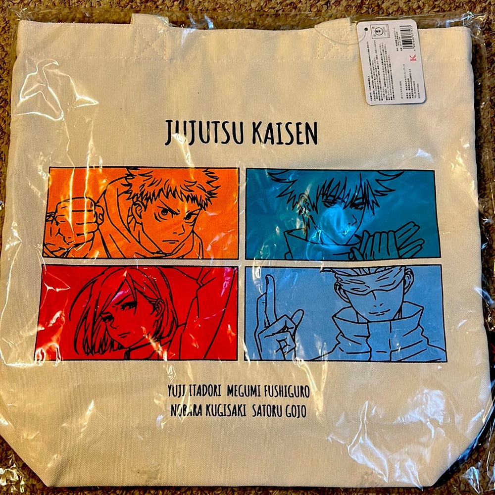 Sealed in plastic anime Jujutsu Kaiden tote bag